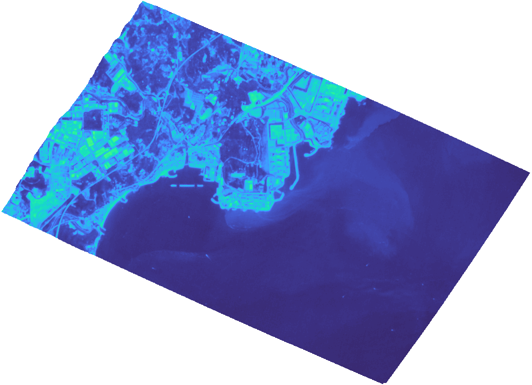 Initial regression · no residual — actual experimental imagery of the same extent, grid north up