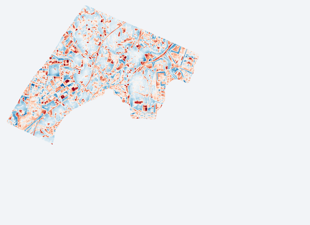 Initial · smooth residual — actual experimental imagery of the same extent, grid north up
