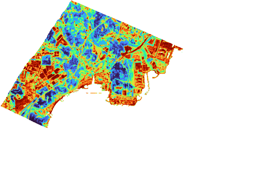 Initial regression · no residual — actual experimental imagery of the same extent, grid north up