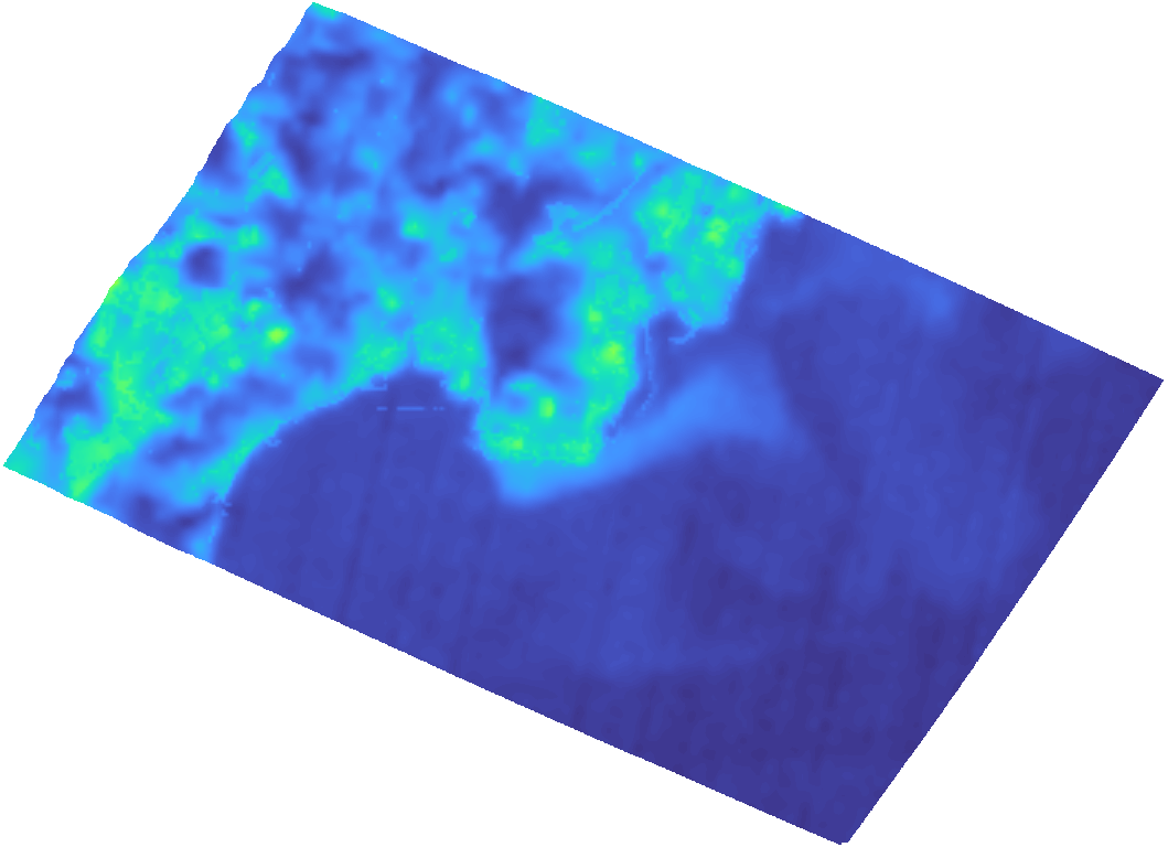 Original Landsat · 16 October — actual experimental imagery of the same extent, grid north up